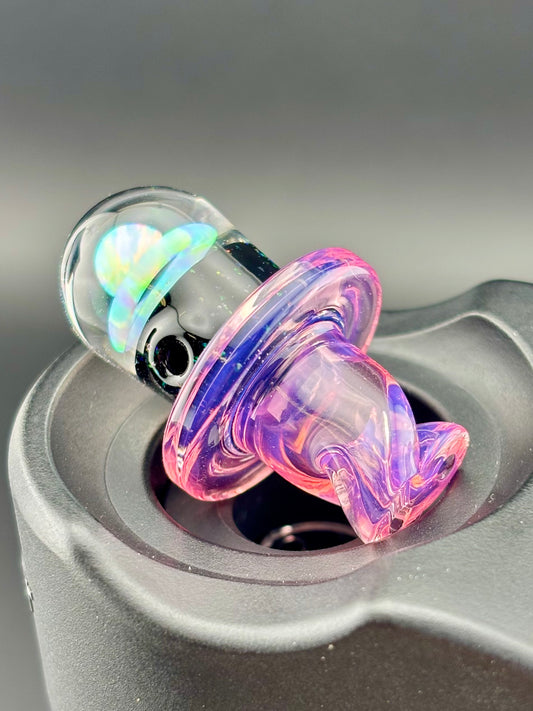 Karmaline, Black with Crushed opal, opal stack cap for Go